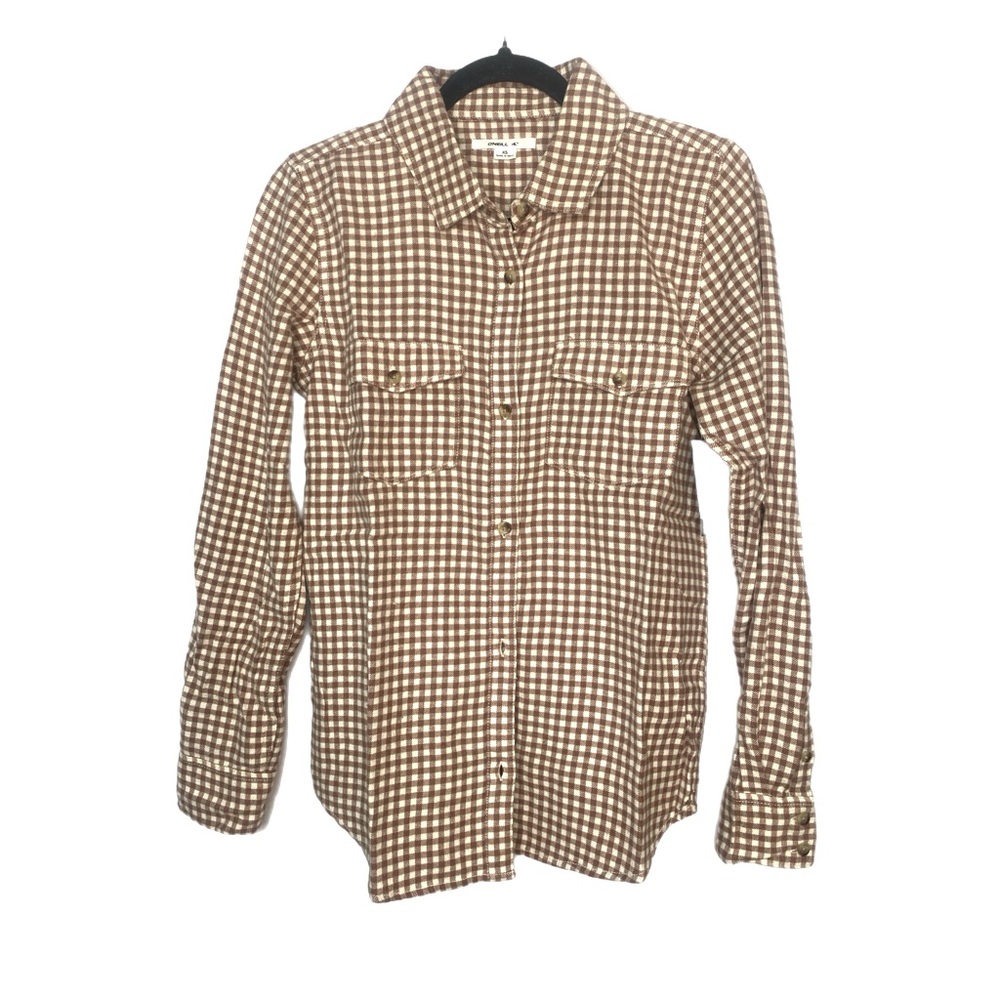 O’Neill Womens Nash Plaid Flannel Long Sleeved Button Down Shirt Size XS NWT